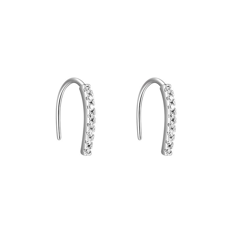 925 Sterling Silver Starlight Sparkling Cubic Zirconia Hook Earrings Set of 5
